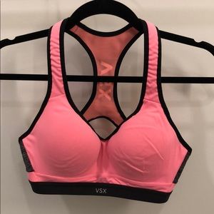 Victorias Secret VSX sports bra bright coral 34B